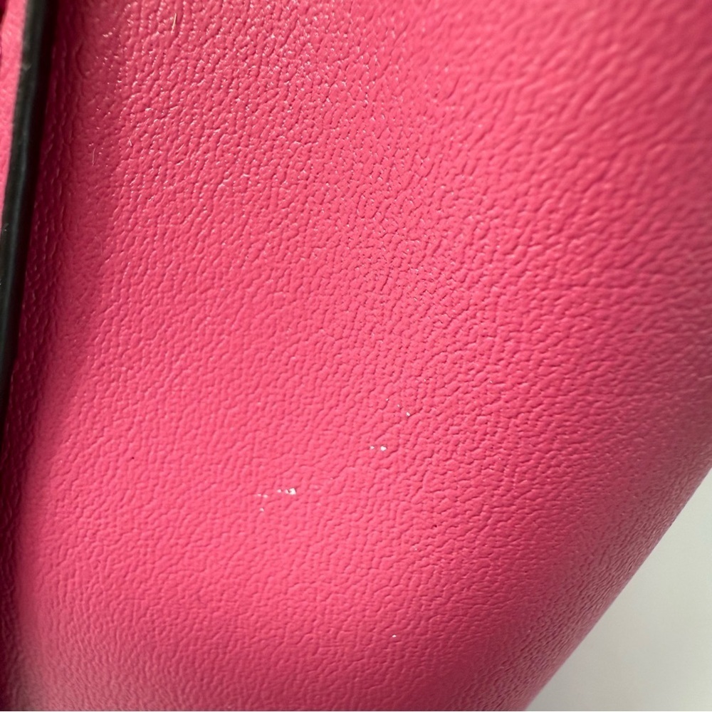 Trina Turk Fuchsia Quilted Satchel Bag with Gold Hardware - Hot Pink Crossbody - Picture 8 of 16